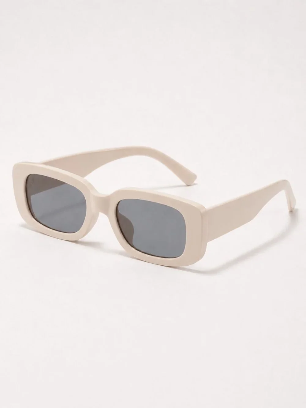 Prada Styled Symbole Biege Rectangle Sunglasses Unisex Shades For Men And Women
